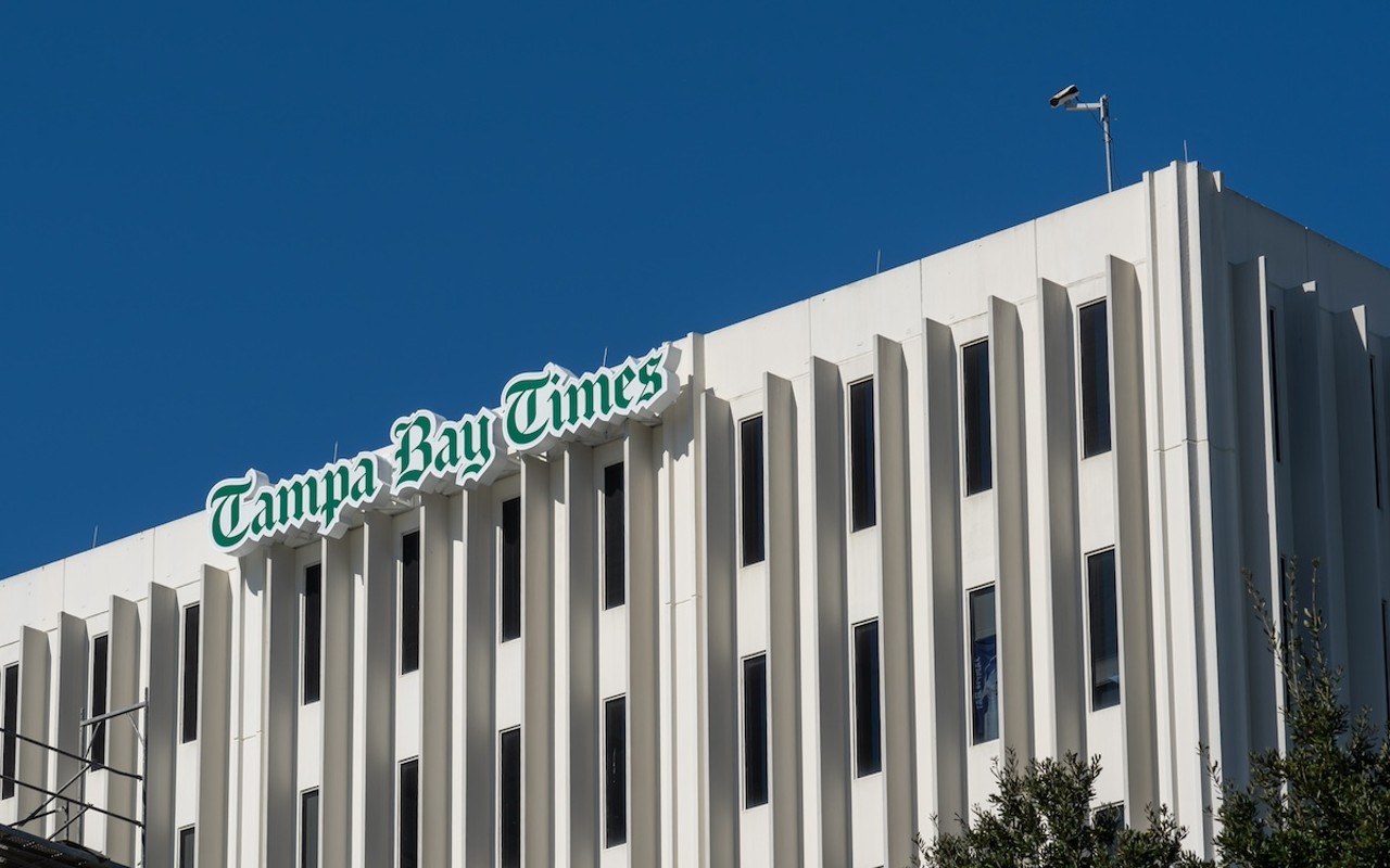 The Tampa Bay Times building in Tampa, Florida on Jan. 8, 2022.