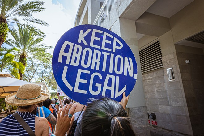 Pro-choice activists in Tampa, Florida. - Photo by Dave Decker