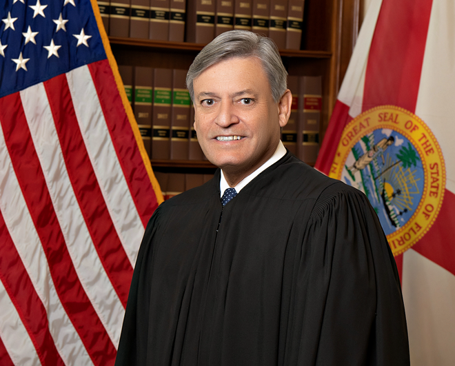 Only Justice Jorge Labarga dissented in a ruling allowing Florida's six-week band on abortion to go in effect this May. - Photo via State of Florida