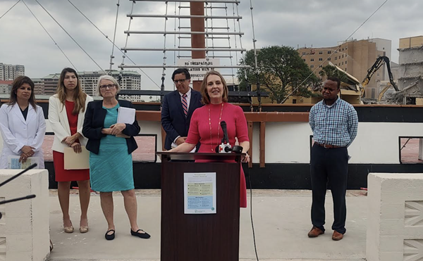 Hillsborough County Democratic U.S. Rep. Kathy Castor speaking at a press conference on Medicaid expansion in Tampa on March 27, 2024